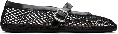 ALAÏA BLACK FISHNET BALLERINA FLATS
