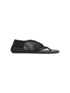 Alaïa Black Fishnet Fabric Thing Sandals In Black