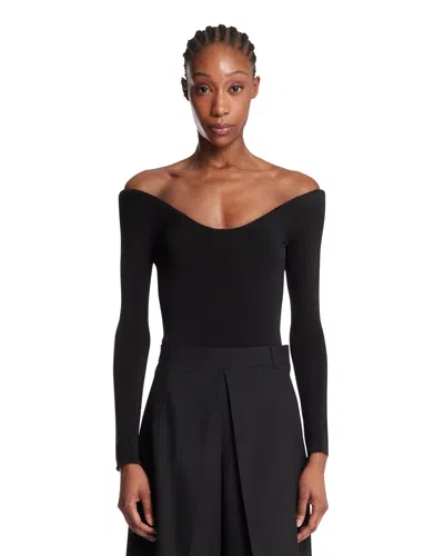 Alaïa Black Fitted Bodysuit