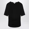 Alaïa Alaia  Black Fitted T-shirt In Jersey In Blue