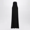 Alaïa Alaia Black Flared Dress With Flower Women In Black