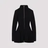 Alaïa Ribbed Wool And Cashmere-blend Peplum Cardigan In Black