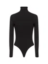 Alaïa Fluid Jersey Bodysuit With Heart Cut-out In Black