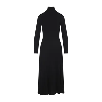 ALAÏA BLACK FLUID JERSEY HEART DRESS
