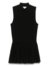 Alaïa Black Godet Top In Black