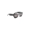 Alaïa Alaia Black Grey Acetate Sunglasses In Metallic