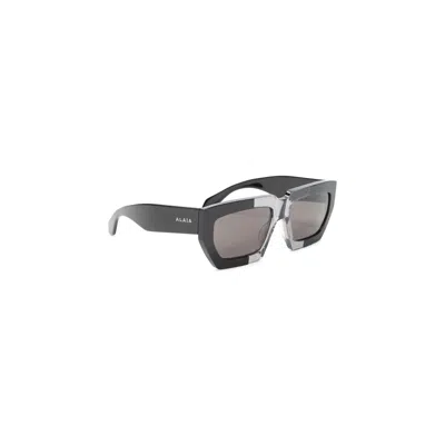 ALAÏA ALAIA BLACK GREY ACETATE SUNGLASSES