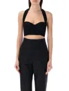 Alaïa Sweetheart Neckline Black Bra Top For Women In Black