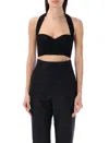 Alaïa Sweetheart Neckline Black Bra Top For Women In Black