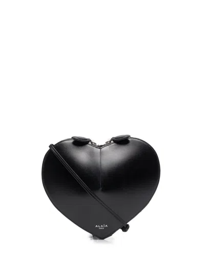 Alaïa Black Heart-shaped Crossbody Bag