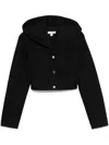 Alaïa Black Hooded Denim Jacket In Black