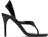 Alaïa Leather Thong Slingback Sandals In 999 - Noir
