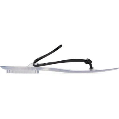 Alaïa Black Invisible Thong Sandals