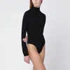 Alaïa Black Jersey Heart-cut Bodysuit In Black