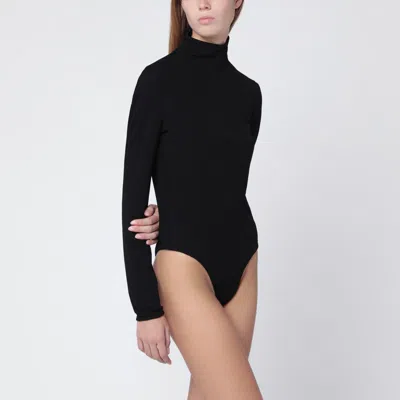 Alaïa Black Jersey Heart-cut Bodysuit