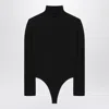 Alaïa Alaia Black Jersey Heartcut Bodysuit In Black