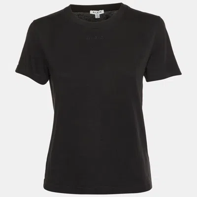 Pre-owned Alaïa Black Jersey Short Sleeve Fitted T-shirt