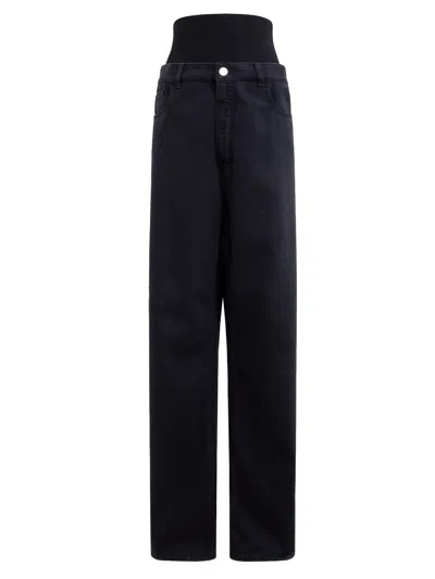 Alaïa Alaia Black Knit Waist Denim Jeans