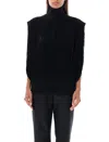 Alaïa Black Knitted Fringes Jumper In Black