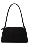 Alaïa Le Bouledogue Bowling Shoulder Bag In Nubuck Leather In Black