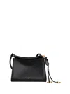 Alaïa Le Click Small Square Shoulder Bag In Glossy Leather In Black
