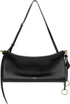 Alaïa Le Click Medium Shoulder Bag In Glossy Leather In 999 - Noir