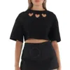 Alaïa Alaia Black Le Coeur Hearts Cutout Top