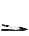 Alaïa Pointed Toe Slingback Sandals Transparent Panel In Black