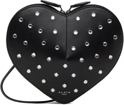Alaïa Black 'le Cœur' Bag In 999 - Noir