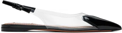 ALAÏA BLACK 'LE CŒUR' SLINGBACK BALLERINA FLATS