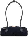 Alaïa Le Teckel Small Shoulder Bag In Suede And Leather In Black