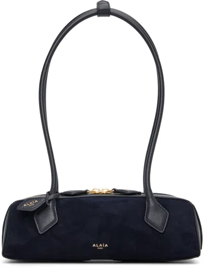 ALAÏA BLACK 'LE TECKEL' SMALL BI-MATERIAL BAG