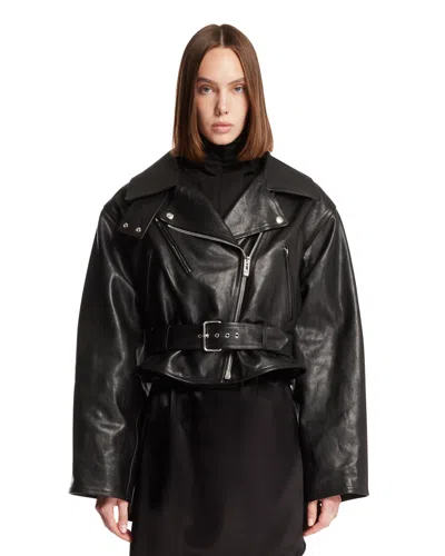 Alaïa Black Leather Biker Jacket