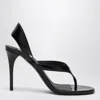 Alaïa Leather Thong Slingback Sandals In Black