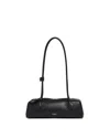 Alaïa Womens Noir Le Teckel Branded-tag Leather Shoulder Bag In Black