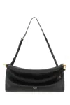 Alaïa Le Click Medium Shoulder Bag In Glossy Leather In Noir