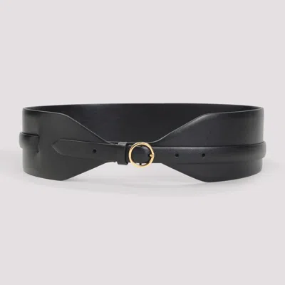 Alaïa Black Logo Buckle Belt
