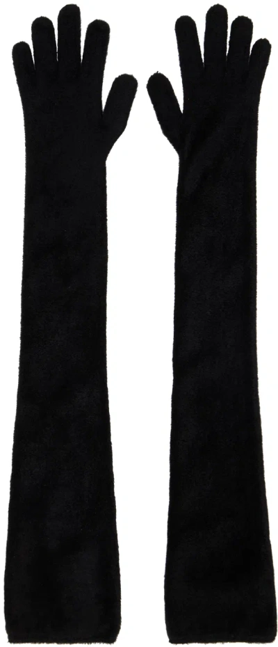 Alaïa Black Long Gloves