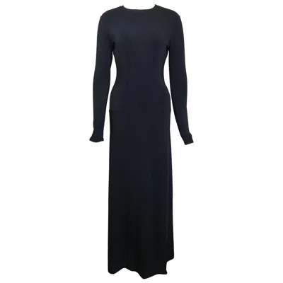 Pre-owned Alaïa Alaia Black Long Sleeves Bodycon Maxi Dress