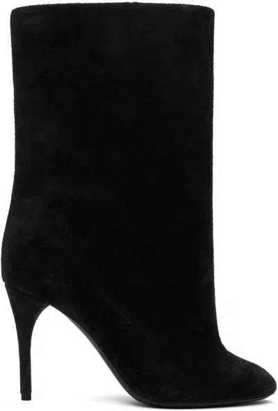 Alaïa Leather Bow Over-the-knee Boots 90 In Noir