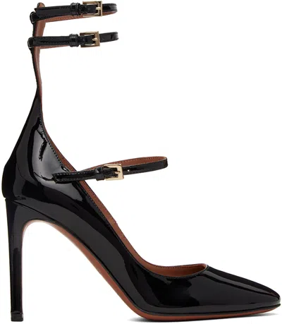 Alaïa Black Mary Jane Heels In 999 Black