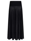 Alaïa Merino Wool Maxi Skirt In Black