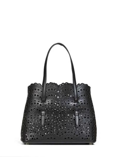 Alaïa Black Mina 25 Medium Tote Bag