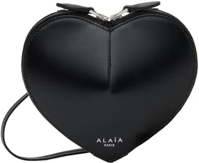 Alaïa Black Mini 'le Cœur' Coin Pouch In 999 - Noir