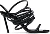 Alaïa Round Toe Open Toe Sandals In 999 - Noir