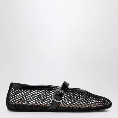 Alaïa Alaia Women Ballet Flats Mesh Ballerinas With Patent Leather Profiles In Multi
