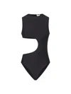Alaïa Women Black One-piece Swimsuit With Cut-out In Black