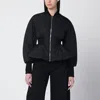 Alaïa Alaia Black Peplum Bomber Jacket In Wool Blend Women In Black