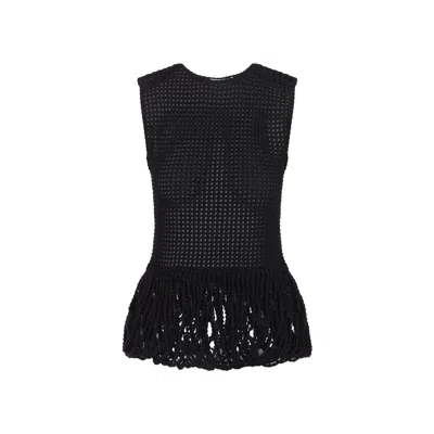 Alaïa Alaia Black Peplum Tank Top