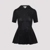 Alaïa Womens Noir Alaia Short-sleeve Peplum Wool Top In Black